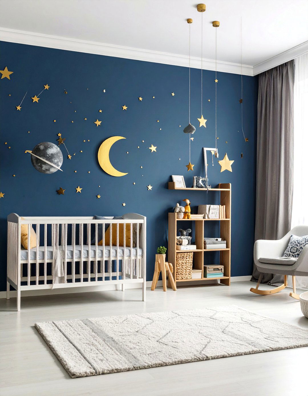 Celestial Stargazing Room with Constellation Wall - 25 Baby Room Ideas