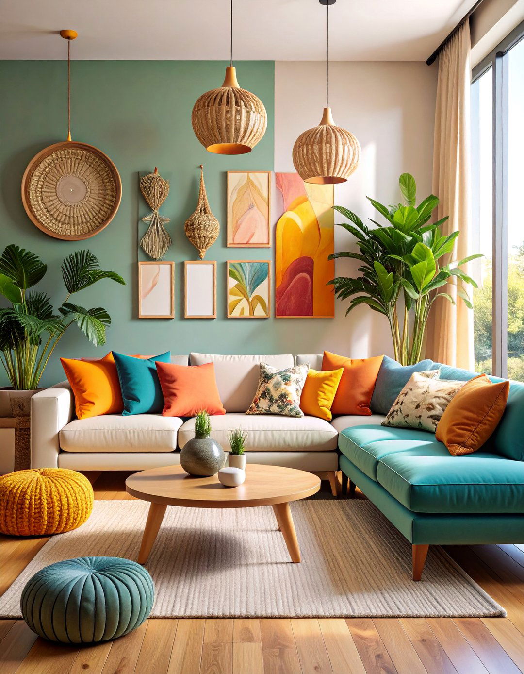 Ceramic Artisan Sconces with Organic Shapes - 25 Living Room Wall Lighting Ideas
