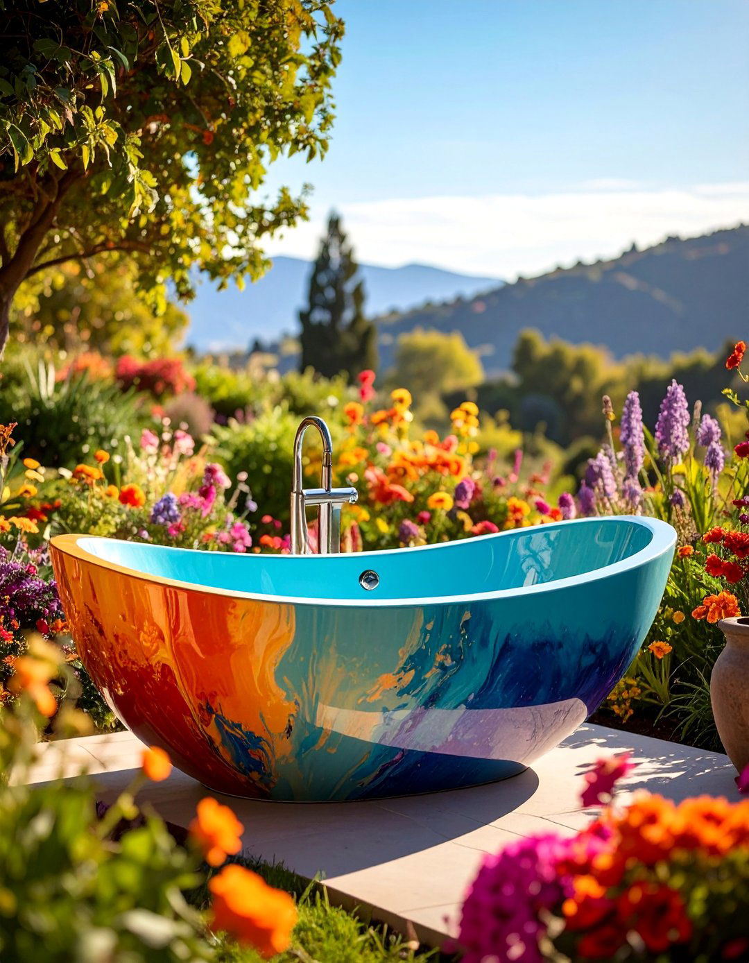 Ceramic Designer Outdoor Bathtub - 25 Outdoor Bathtub Ideas