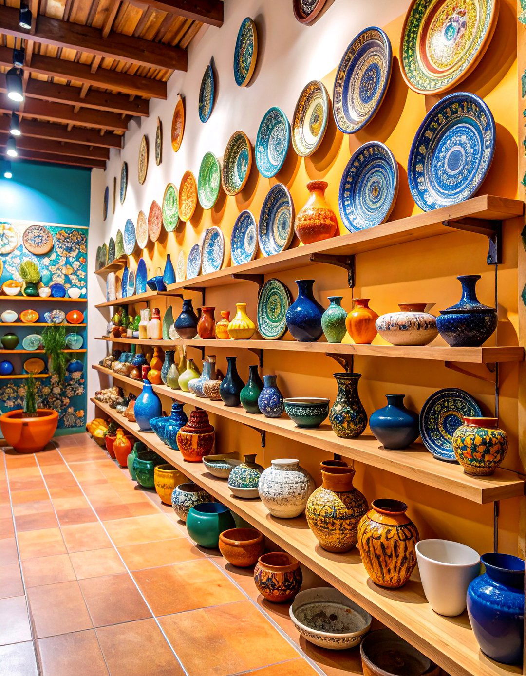 Ceramic Pottery Display Gallery - 25 spanish interior design ideas