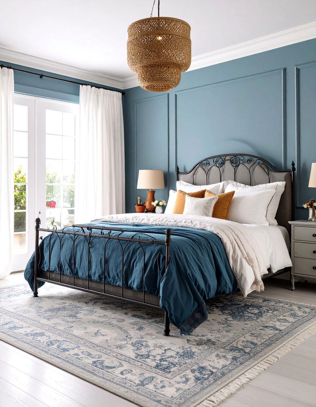 Cerulean Blue Mediterranean Bedroom - 25 Blue Bedroom Ideas