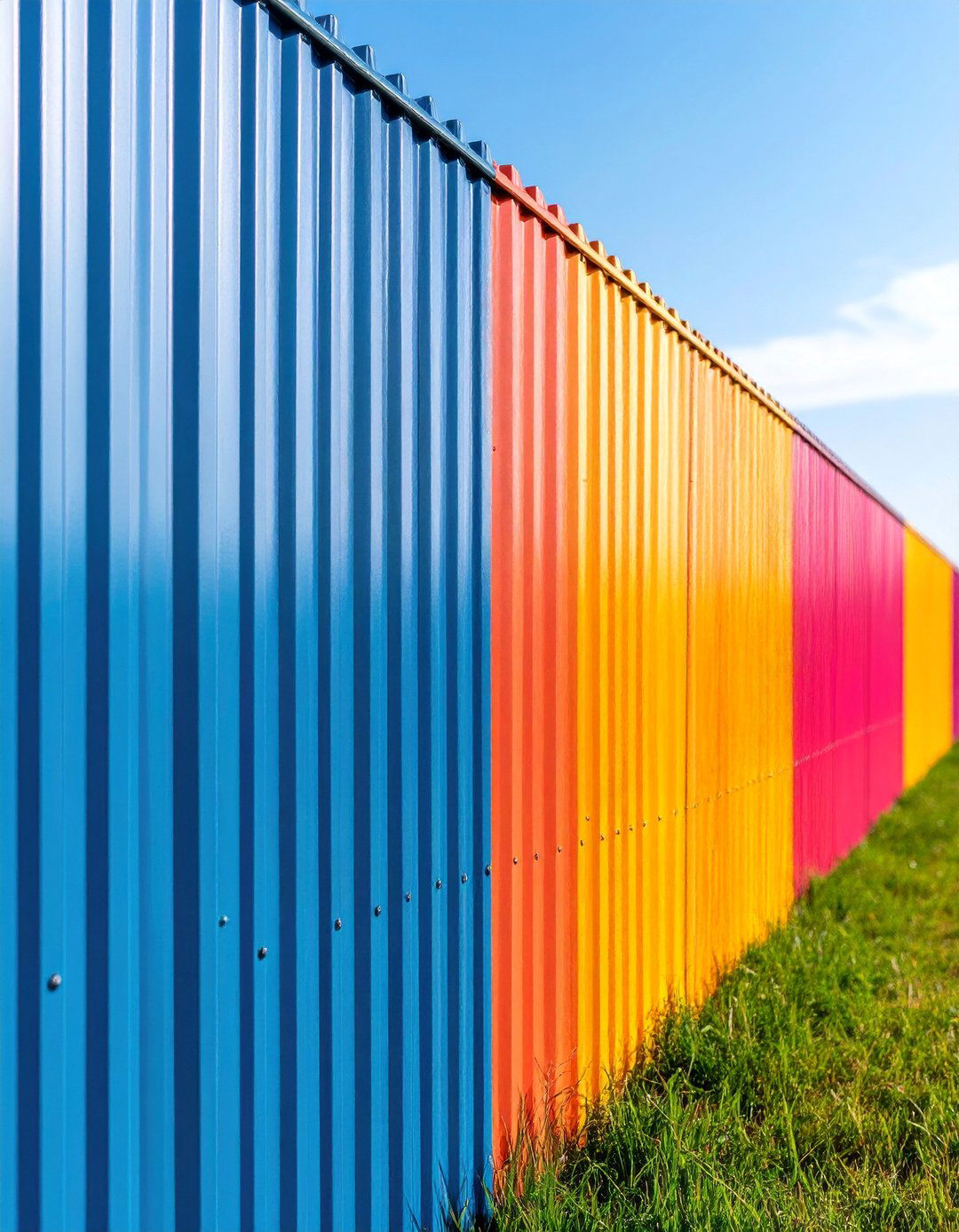 Chain Link Farm Fence with Privacy Slats - 25 Farm Fence Ideas