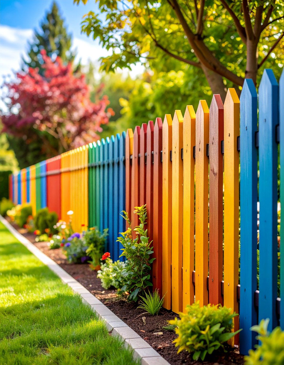 Chain Link Fence with Privacy Slats - 25 Vegetable Garden Fence Ideas