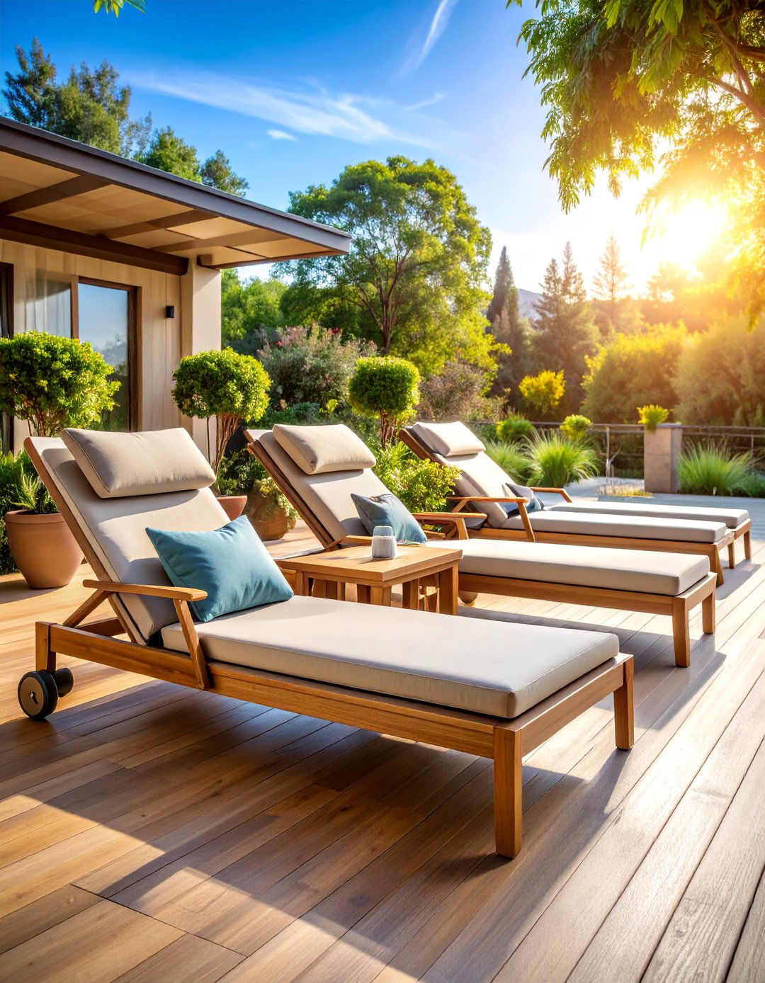 Chaise Lounge Set with Adjustable Backs - 25 Patio Furniture Ideas