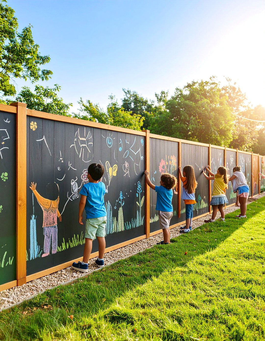 Chalk Art Interactive Fence Surface - 25 Fence Art Ideas