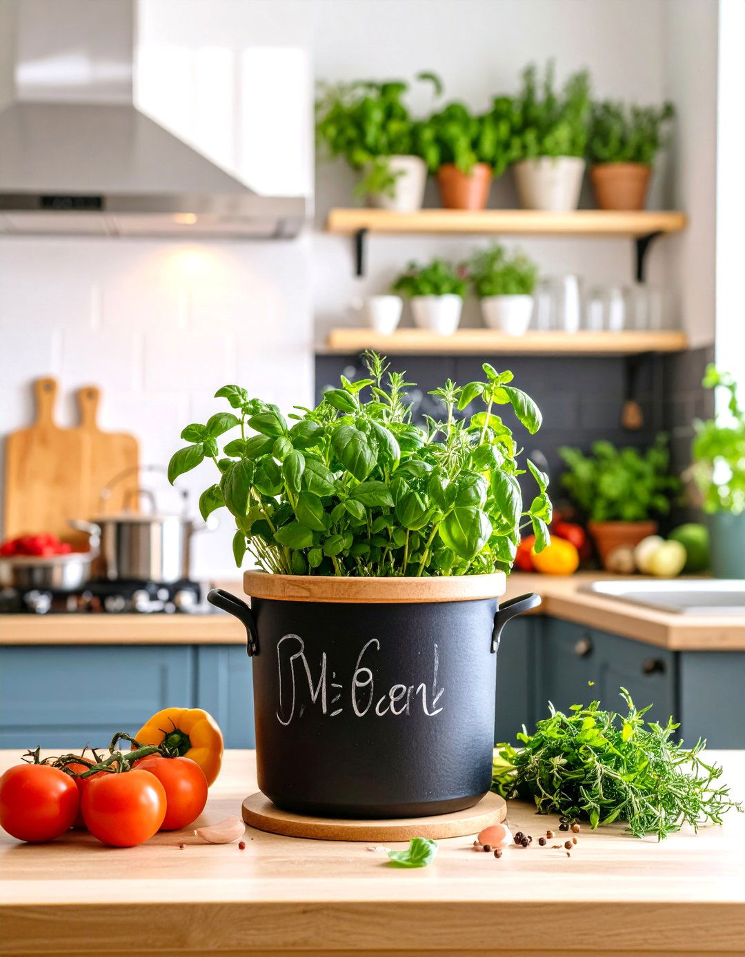 Chalkboard Message Painted Pot - 25 Painted Pot Ideas