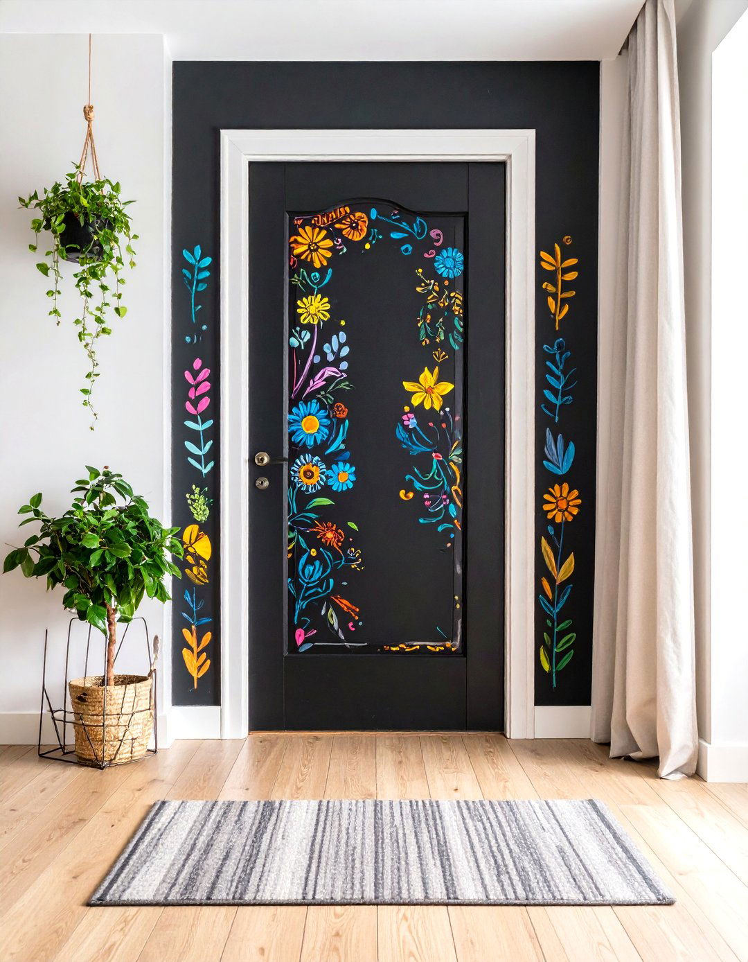 Chalkboard Paint Door for Creative Expression - 25 Door Painting Ideas