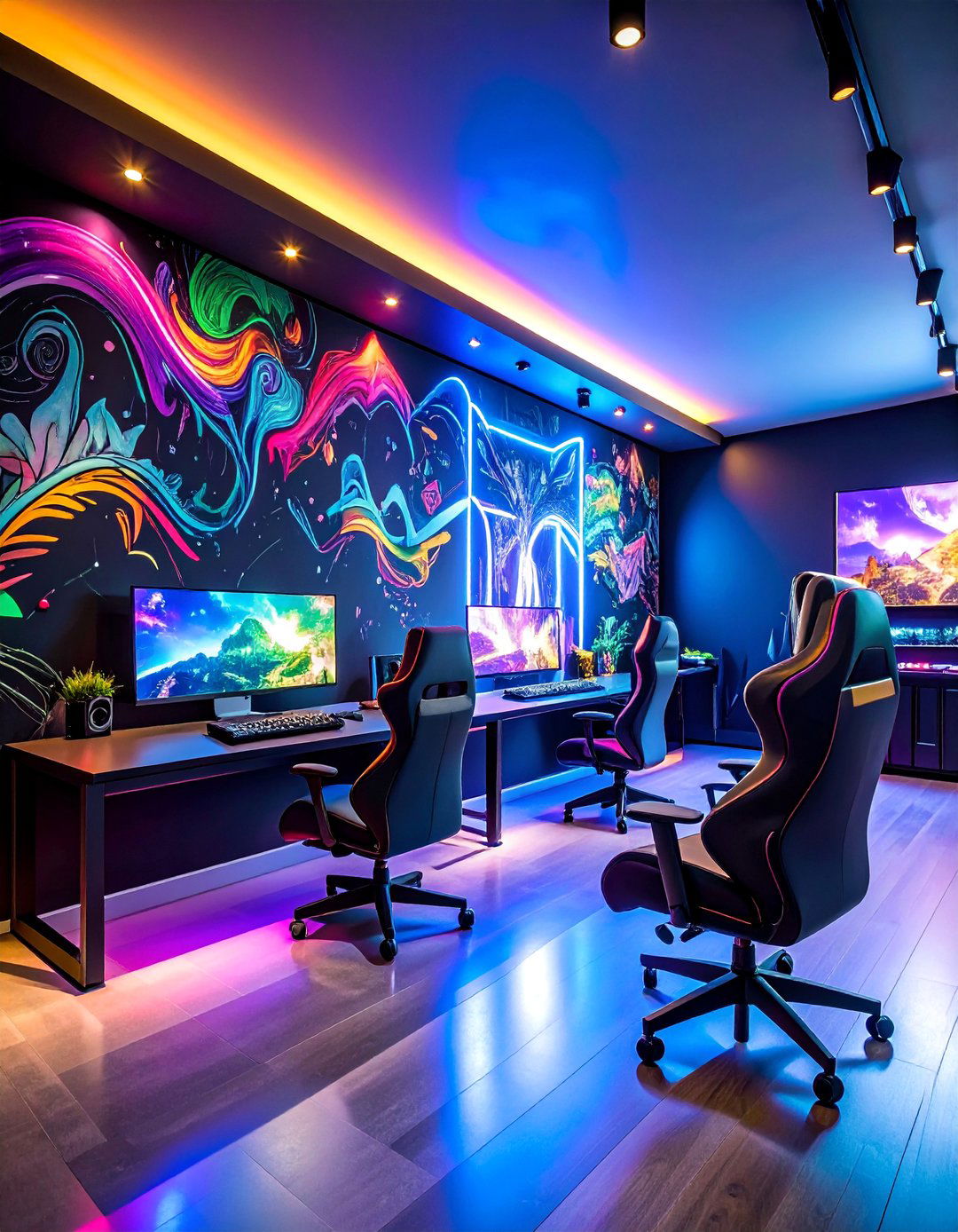 Chalkboard Paint Interactive Gaming Wall - 25 Game Room Paint Ideas