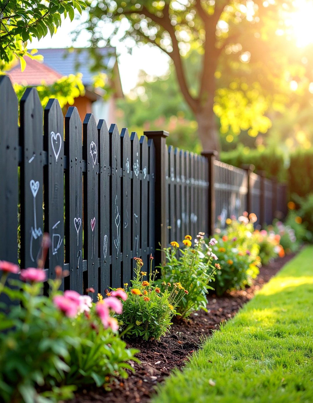 Chalkboard Paint Interactive Surface - 25 Fence Painting Ideas