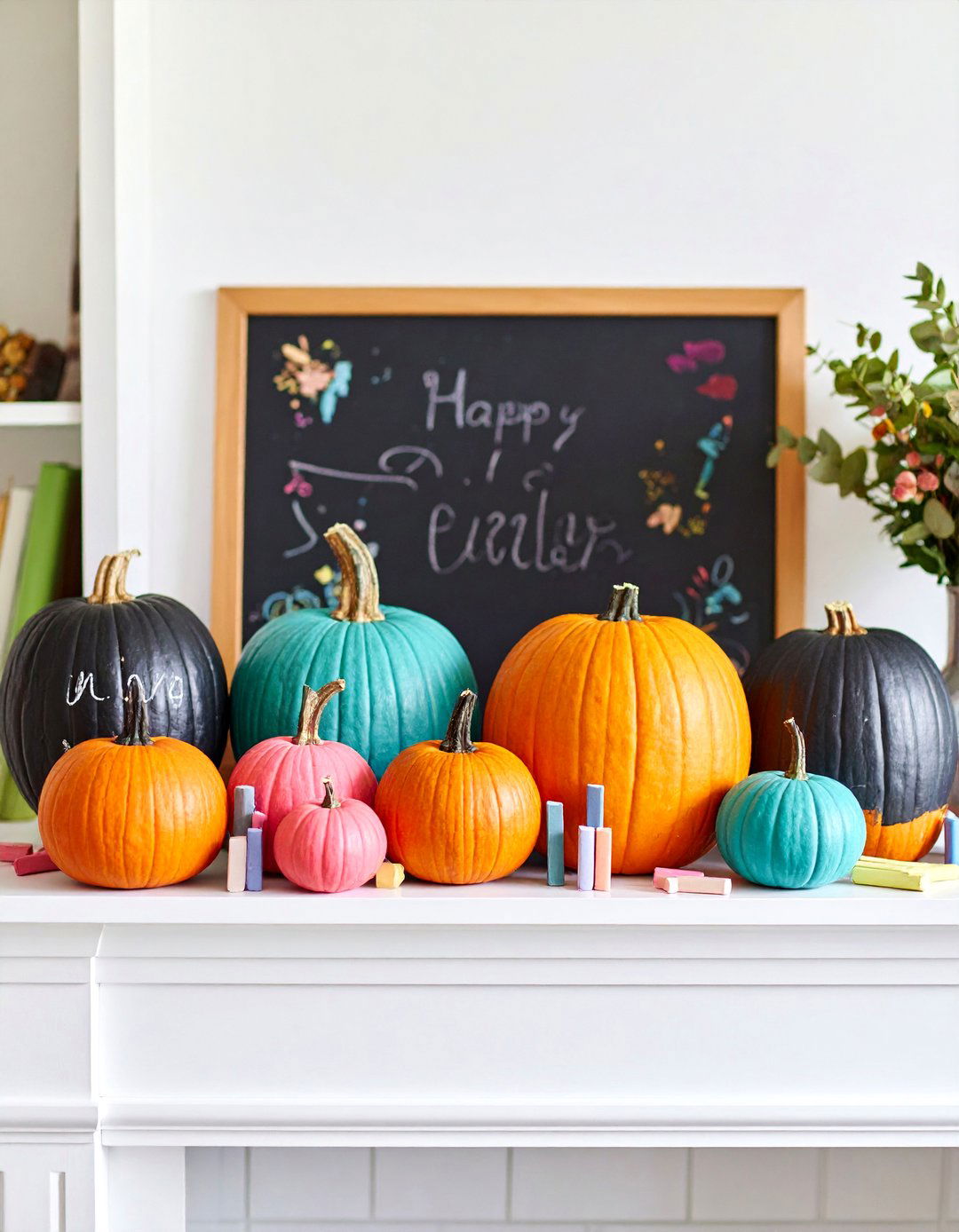 Chalkboard Paint Pumpkin Message Board - 25 Pumpkin Decor Ideas