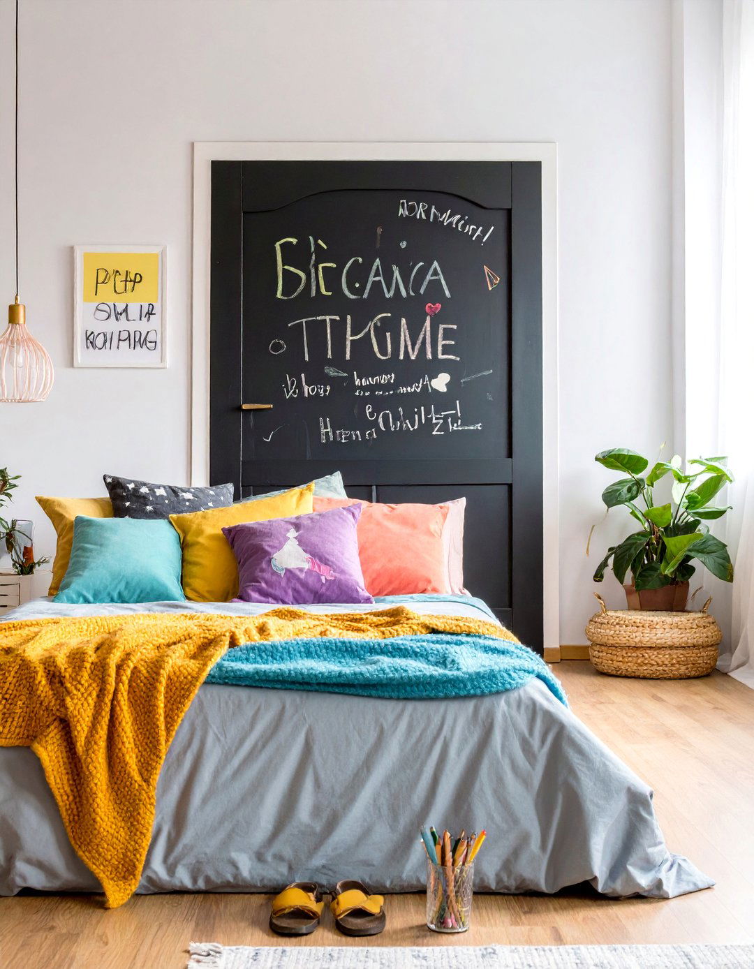 Chalkboard Paint Surface - 25 Bedroom Door Decorating Ideas