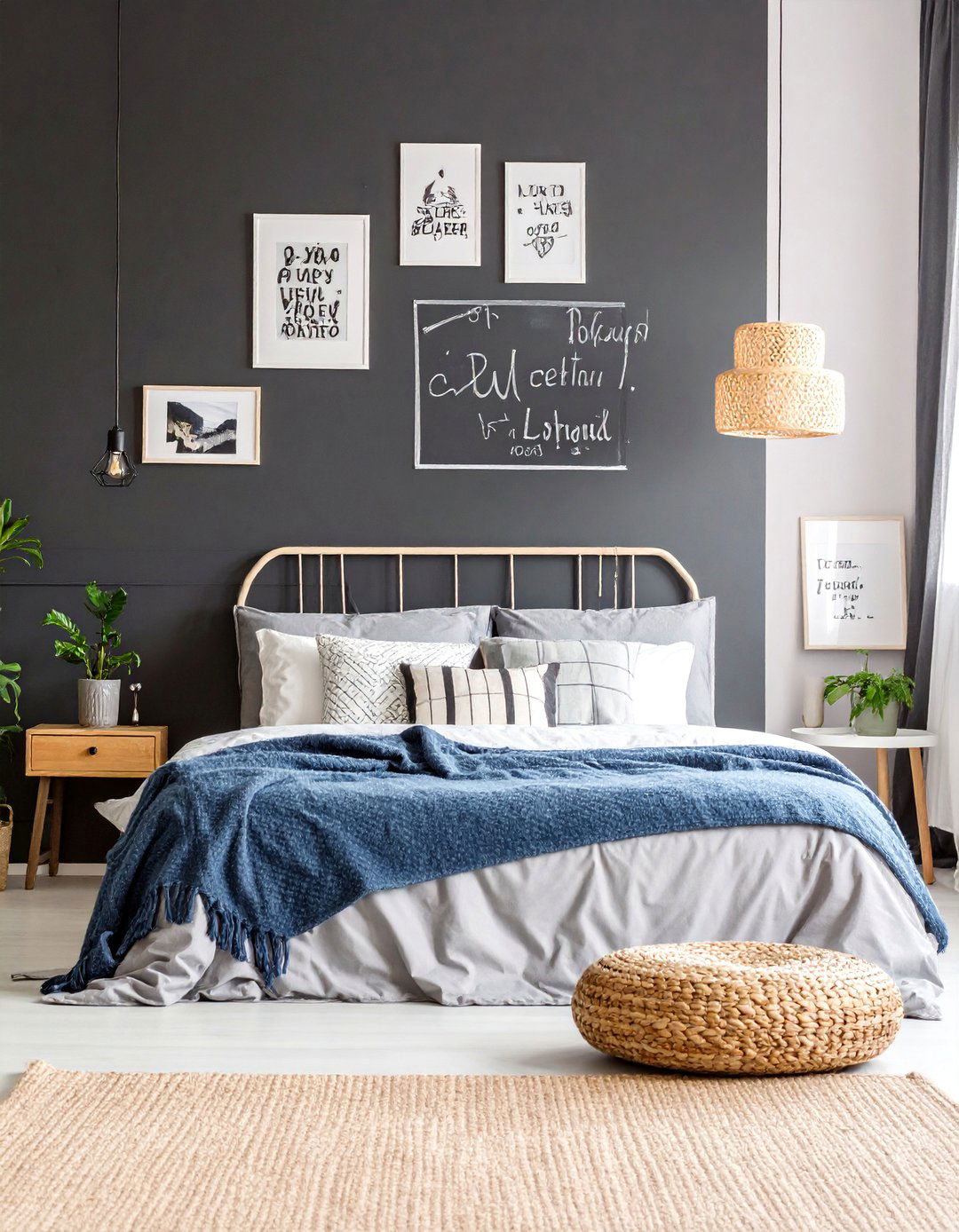 Chalkboard or Magnetic Wall Panel - 25 Bedroom Wall Decor Ideas