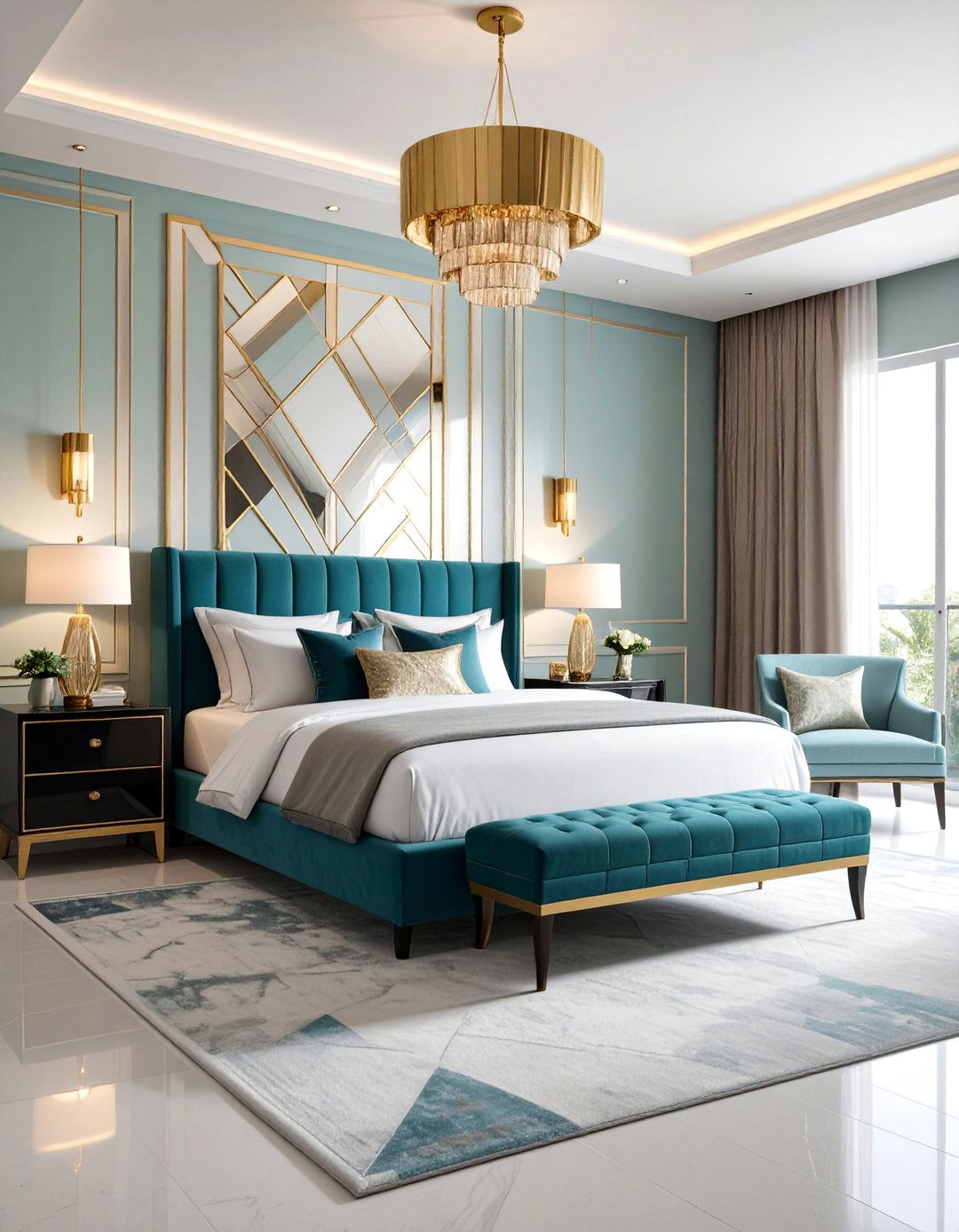 Chanel Bedroom with Art Deco Influences - 25 Chanel Bedroom Ideas