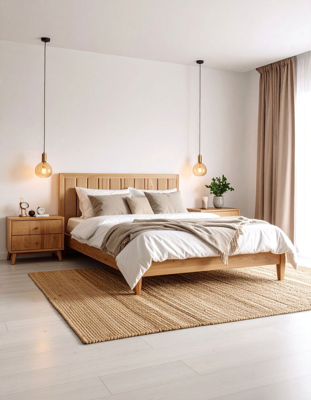 Charcoal Accent Wall with Natural Wood Accents - 25 Charcoal Bedroom Ideas