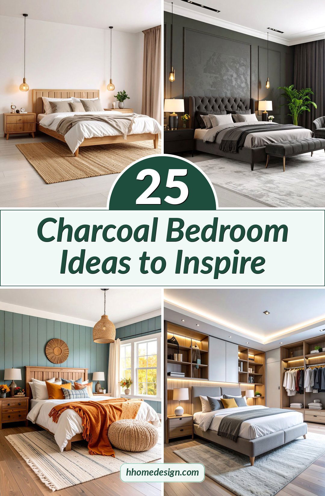 25 Charcoal Bedroom Ideas to Inspire