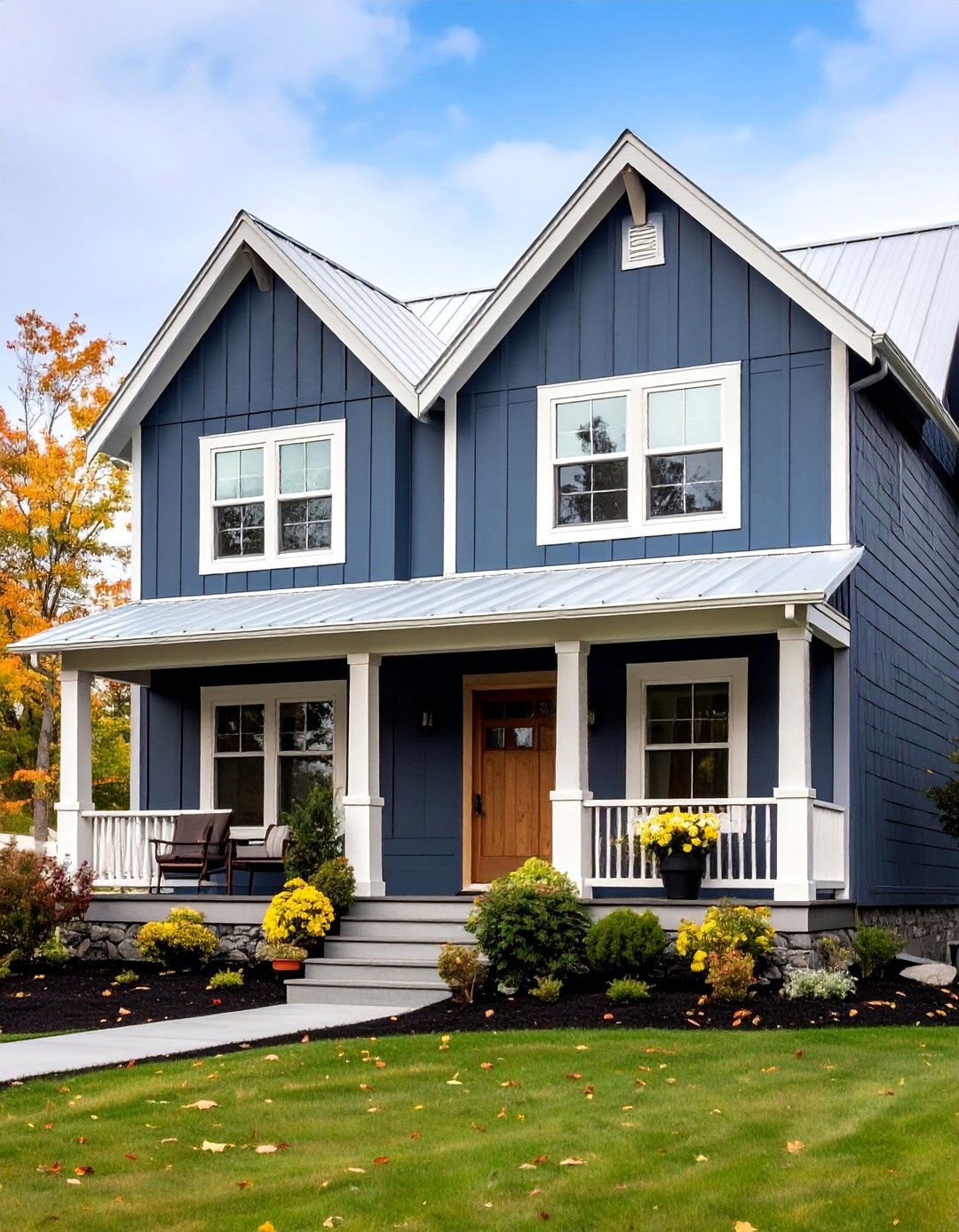Charcoal Grey Board and Batten Farmhouse - 25 Dark Grey House Exterior Ideas