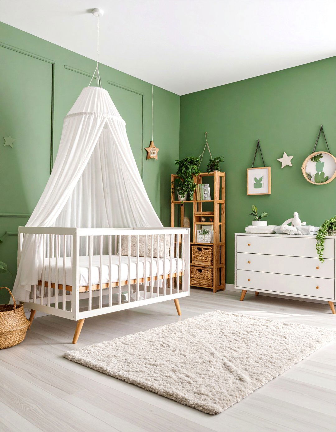 Chartreuse Accent Wall Energy - 25 Nursery Color Ideas