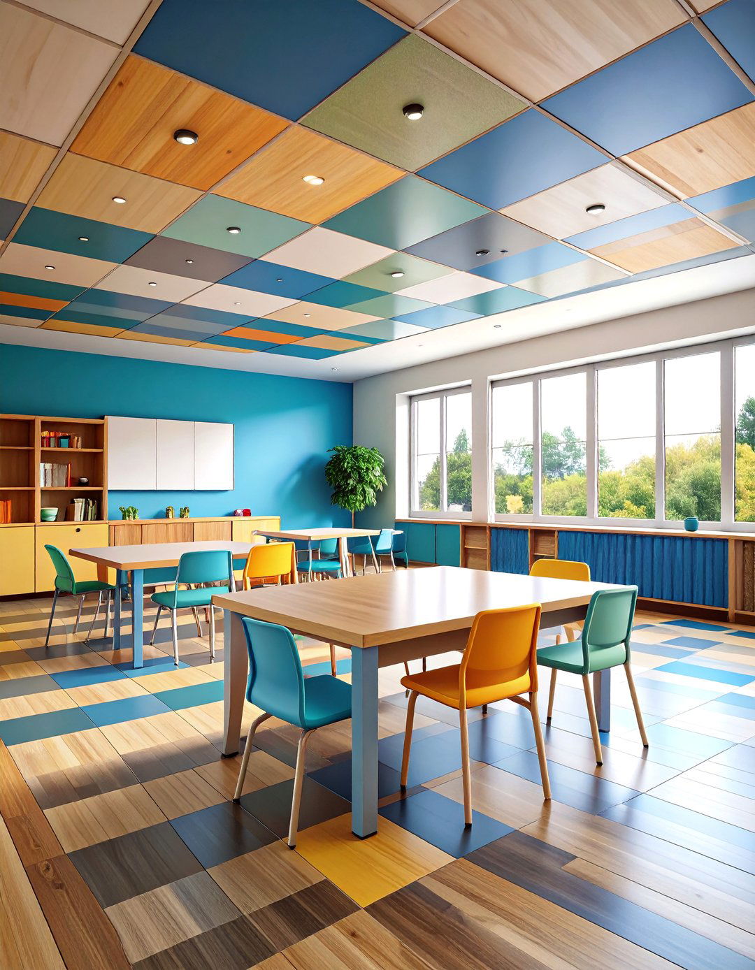 Checkerboard Plywood Ceiling - 25 Plywood Ceiling Ideas