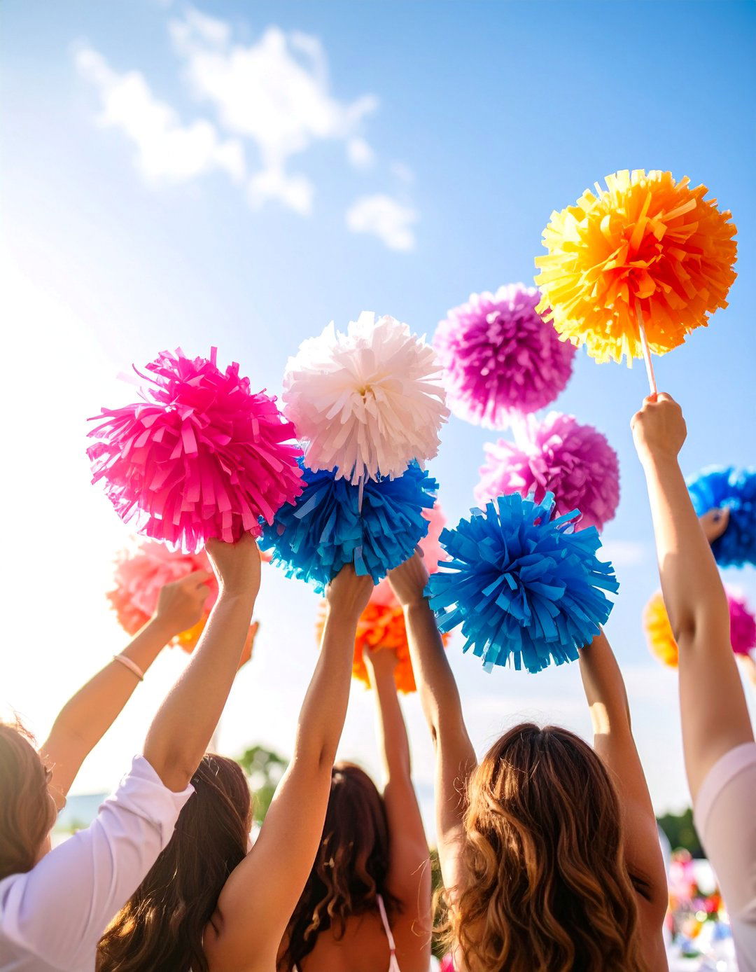 Cheerful Pom Pom Toss - 25 Wedding Send-off Ideas