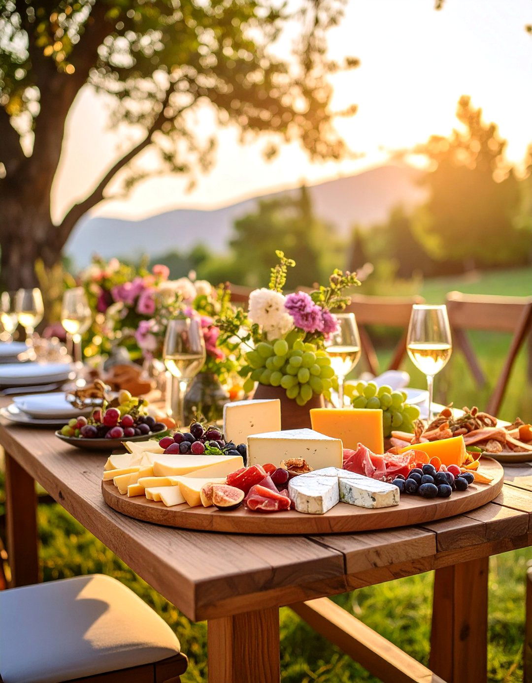 Cheese and Charcuterie Board Centerpiece - 25 non-floral wedding centerpiece ideas