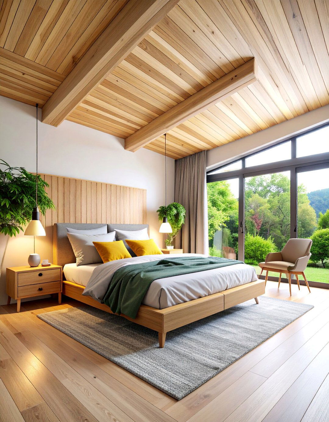 Chevron Angle Plywood Ceiling - 25 Plywood Ceiling Ideas