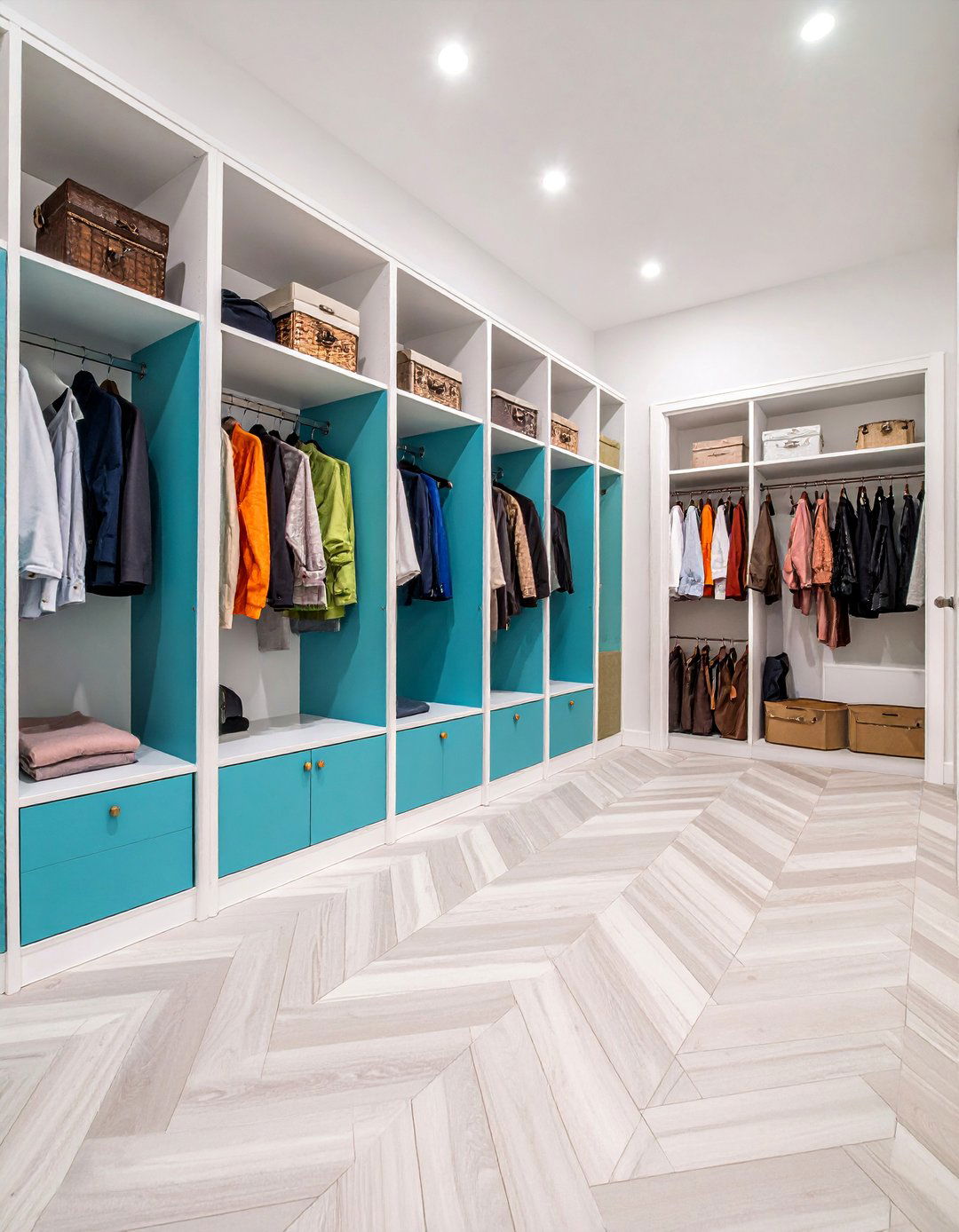 Chevron Pattern Natural Stone Mudroom Tiles - 25 Mudroom Tile Floor Ideas