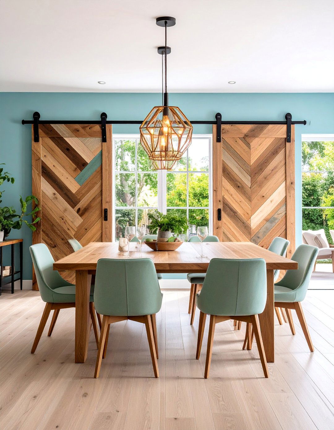 Chevron Wood Pattern Barn Door - 25 Barn Door Ideas
