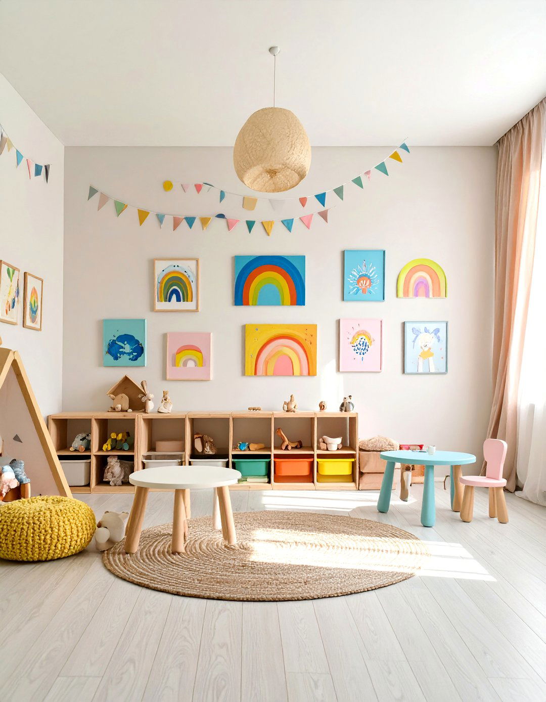 Childrens Art Celebration Gallery Wall - 25 Gallery Wall Ideas
