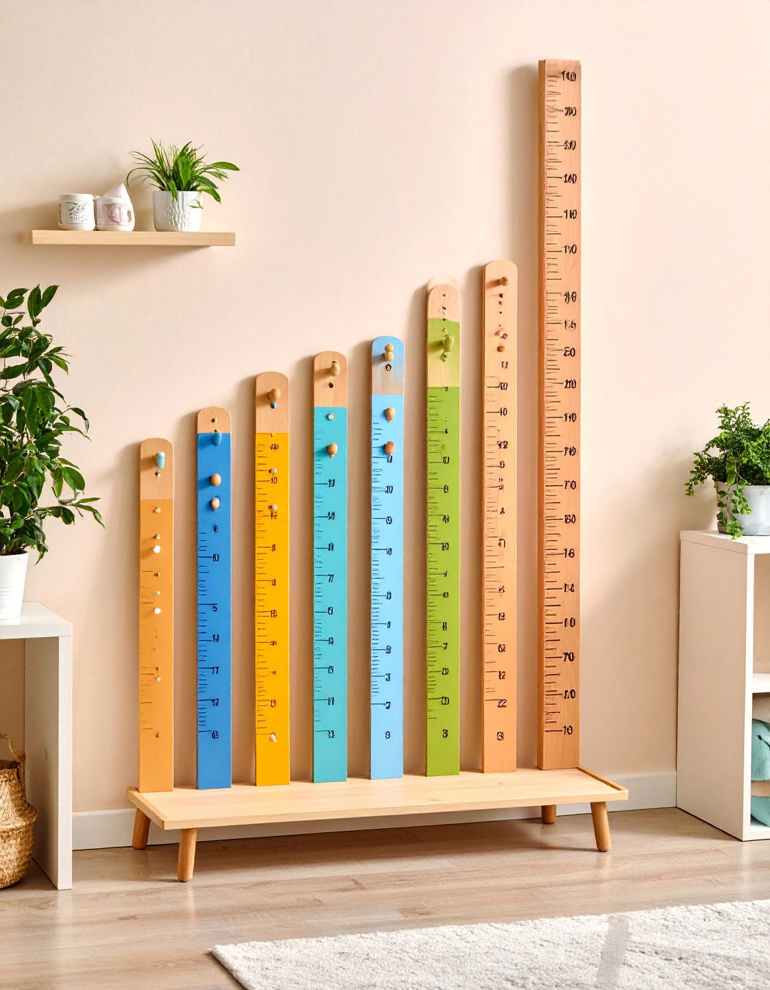 Childrens Growth Chart Hat Rack Combination - 25 Hat Rack Ideas