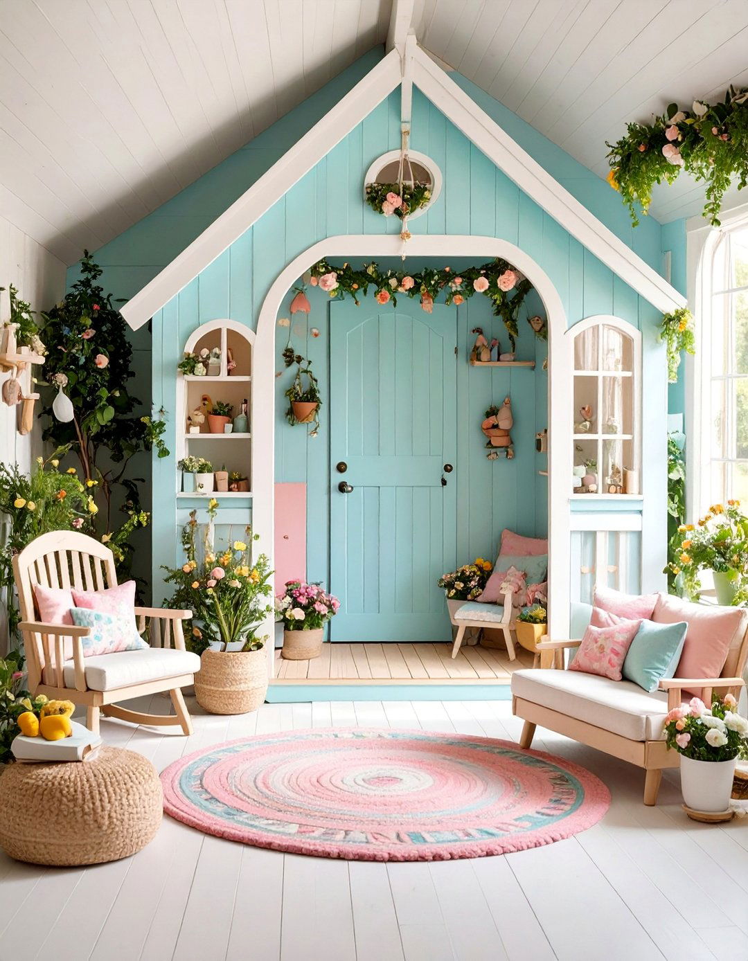 Childrens Playhouse She Shed with Safety Features - 25 She Shed Interior Ideas