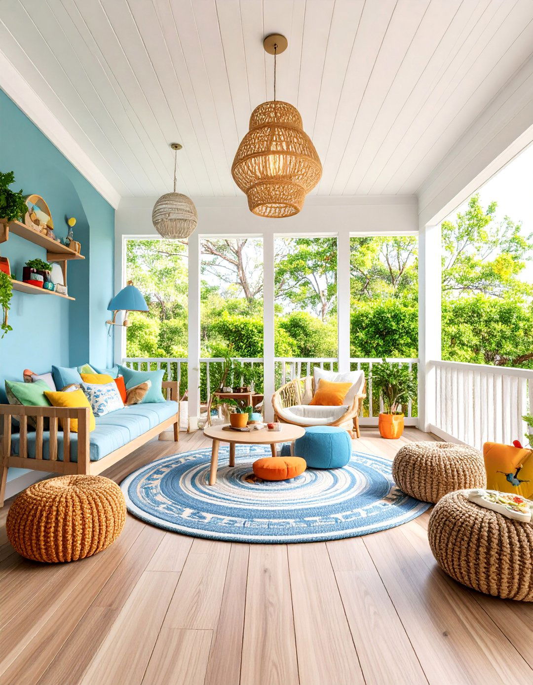 Childrens Playroom Three Season Porch with Safe Design - 25 Three Season Porch Ideas