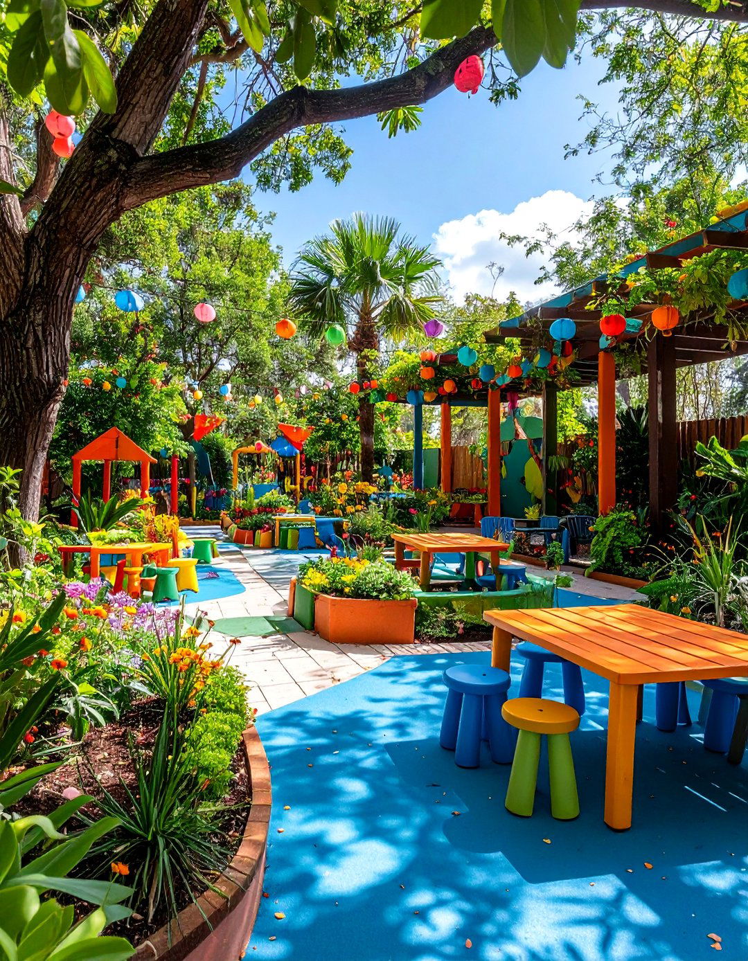 Childrens Shade Garden with Educational Features - 25 Shade Garden Design Ideas