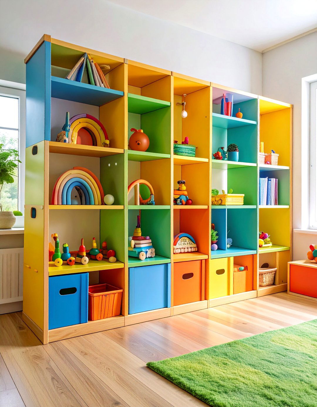 Childrens Toy Storage Playground Theme - 25 Milk Crate Storage Ideas