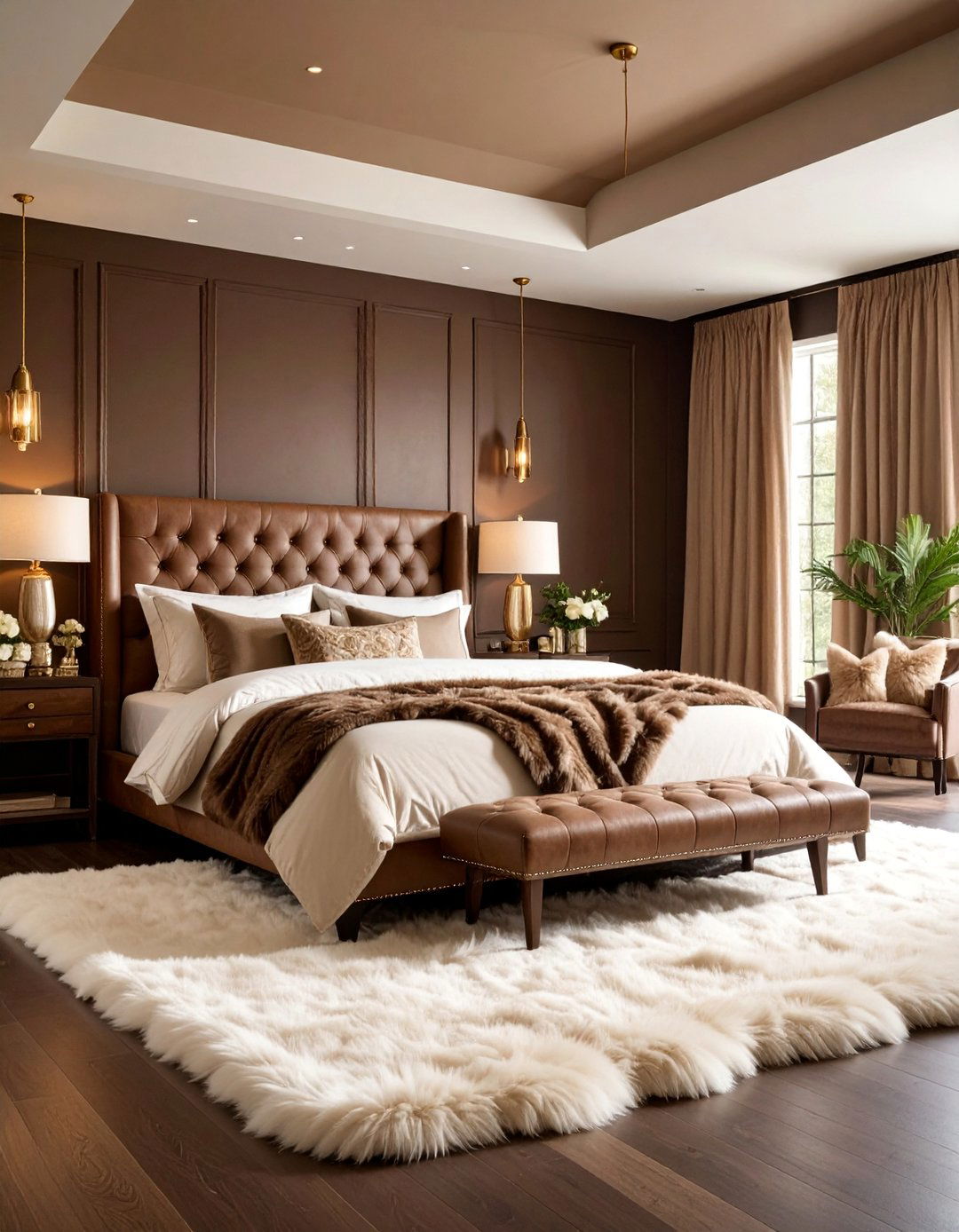 Chocolate Brown Cocoon Bedroom - 25 Brown Bedroom Ideas