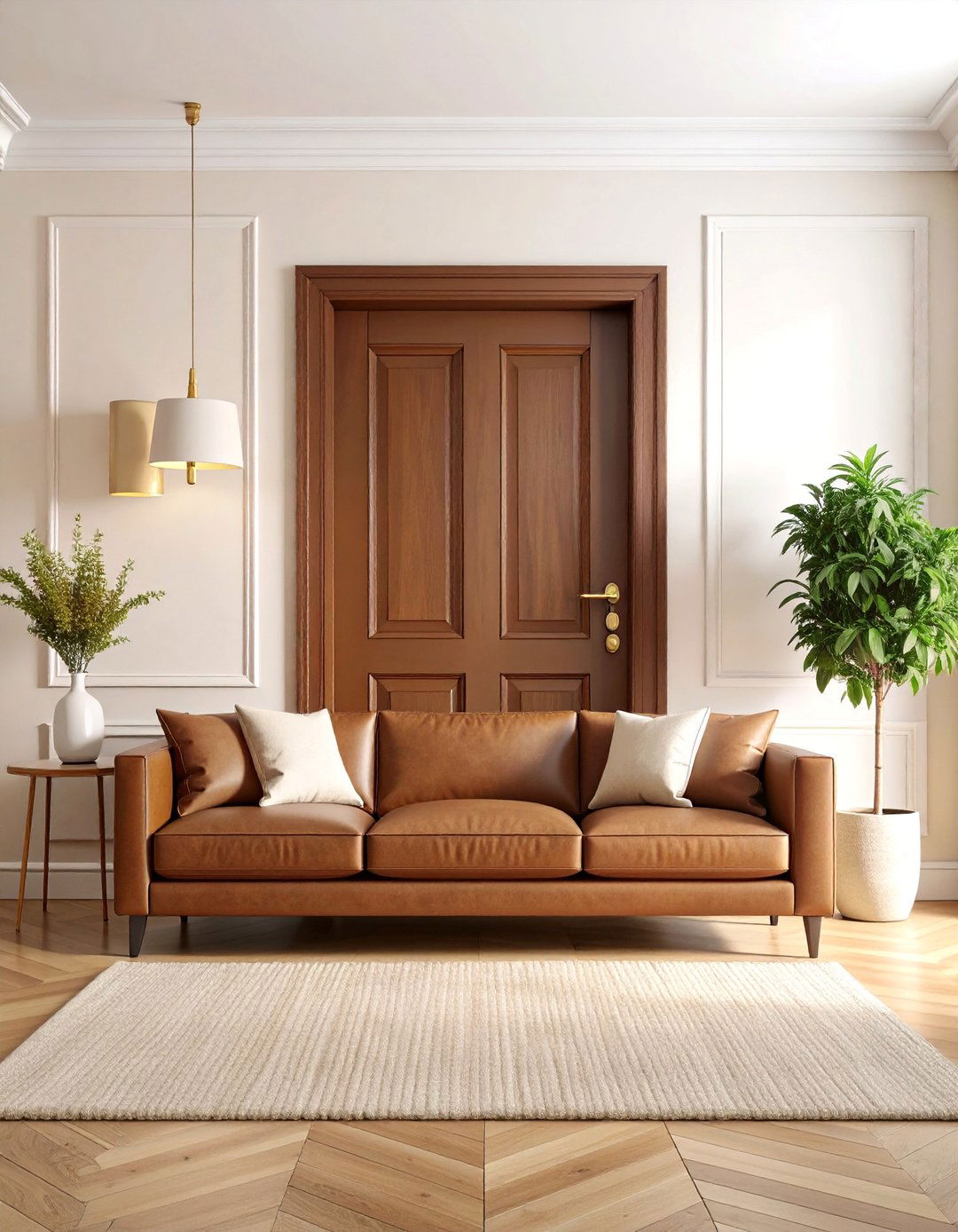 Chocolate Brown Interior Door with Rich Warmth - 25 Interior Door Color Ideas