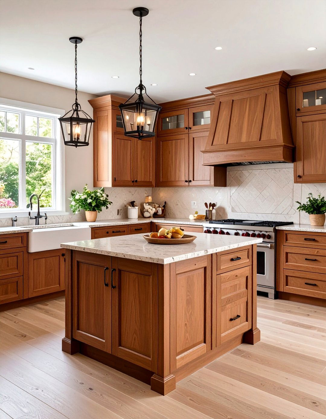 Chocolate Brown and Beige Warm Kitchen - 25 Two Tone Kitchen Cabinet Ideas
