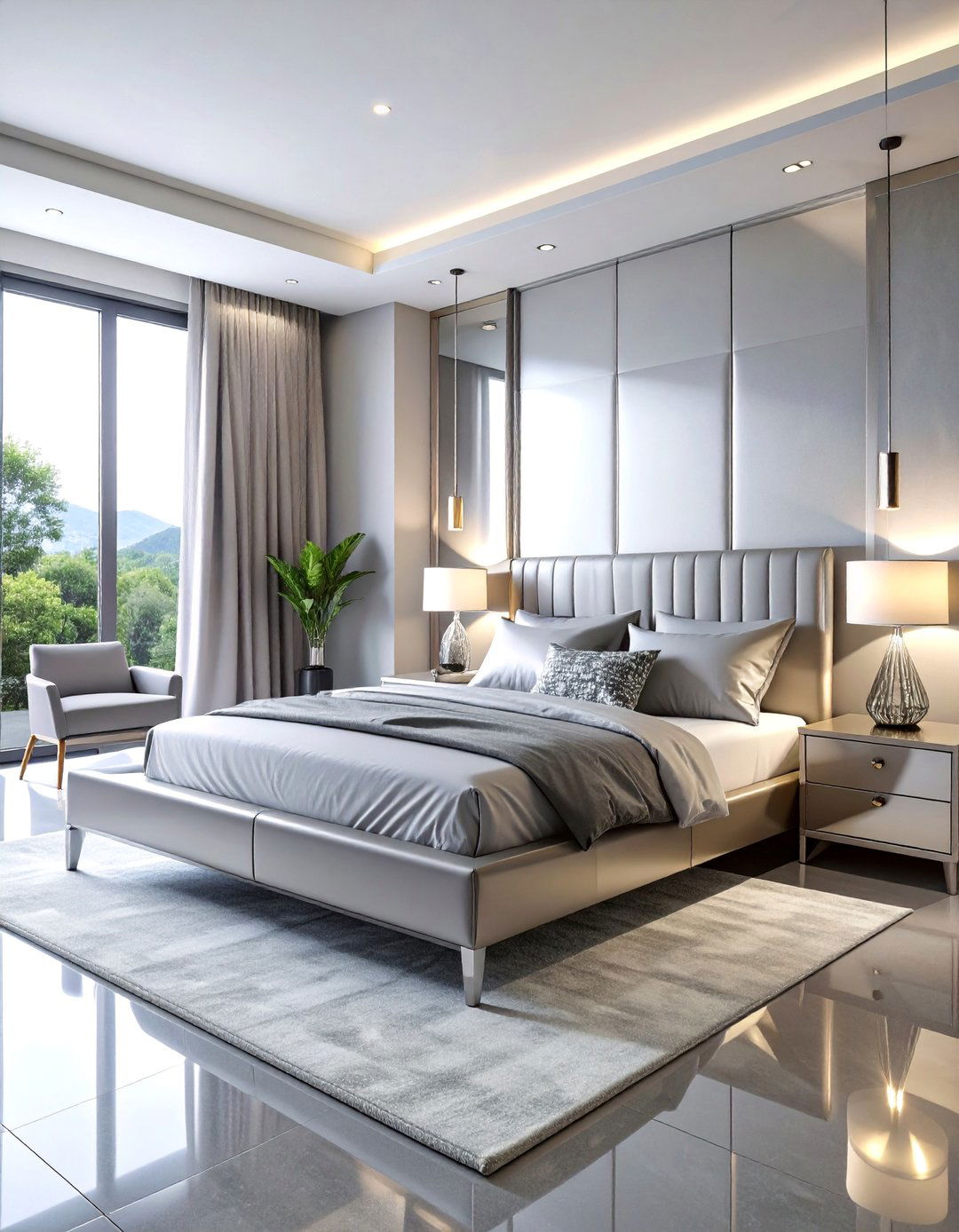 Chrome Metallic Modern Bedroom Theme - 25 90s Bedroom Decor Ideas