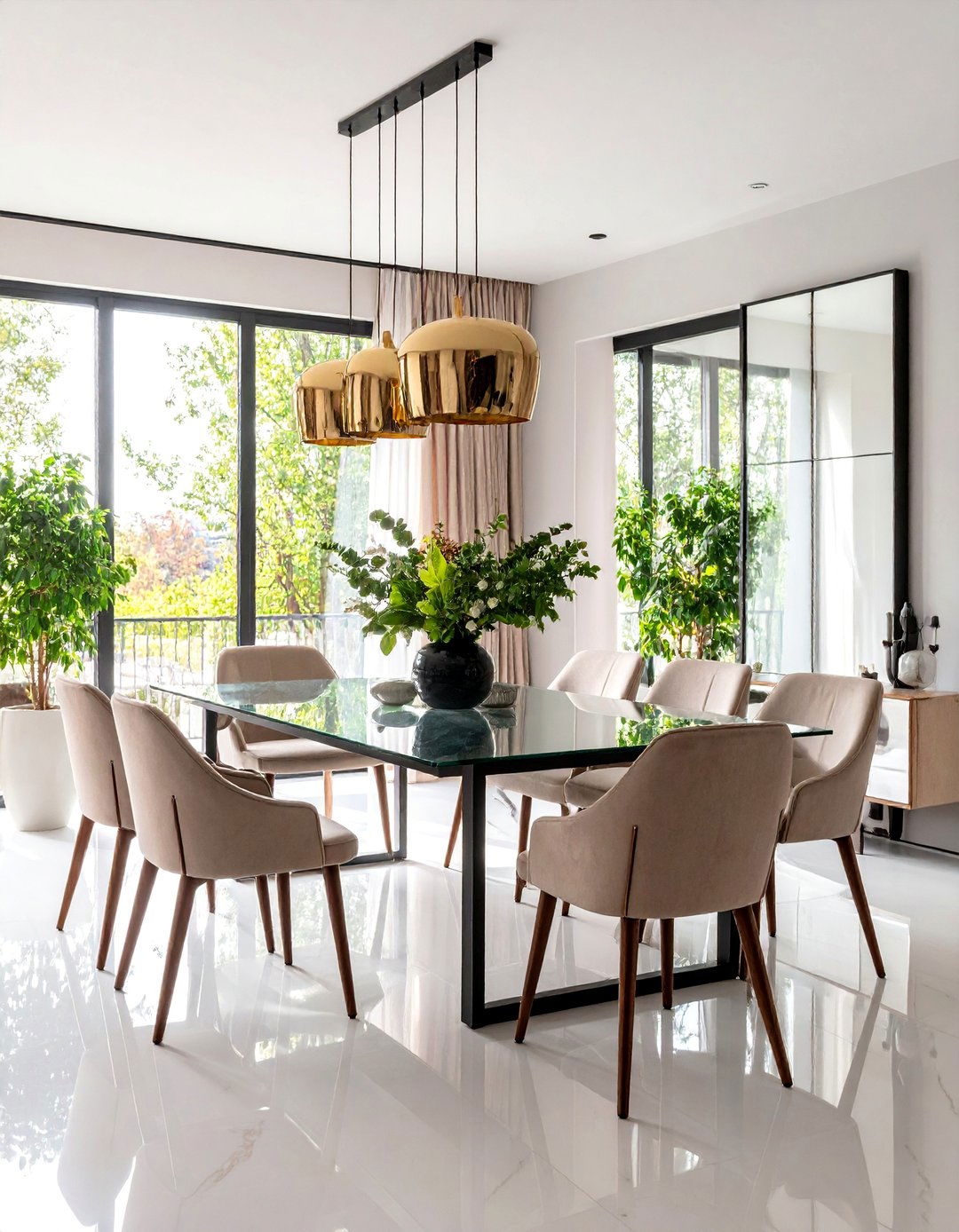 Chrome and Glass Contemporary Dining Room - 25 1990s Interior Design Ideas