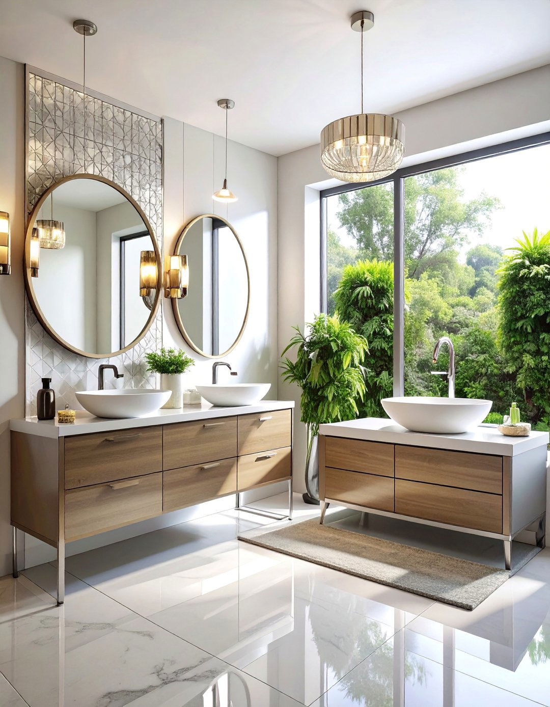 Chrome and Mirror Art Deco Bathroom - 25 Art Deco Bathroom Ideas