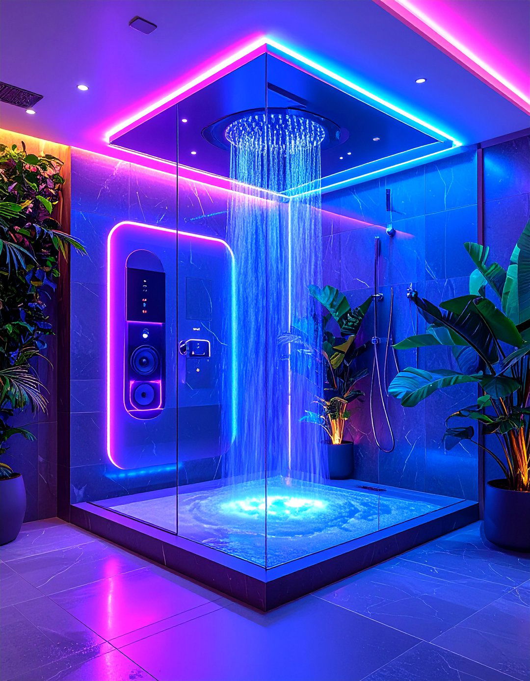 Chromotherapy Light Spa with Music Integration - 25 Luxury Shower Ideas