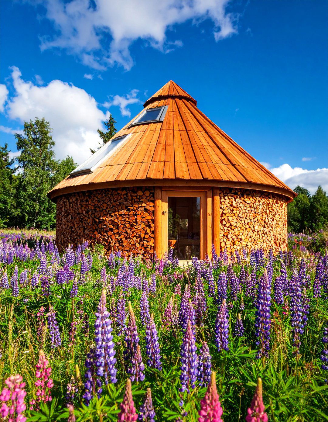 Circular Cordwood Wood Shed - 25 wood shed ideas