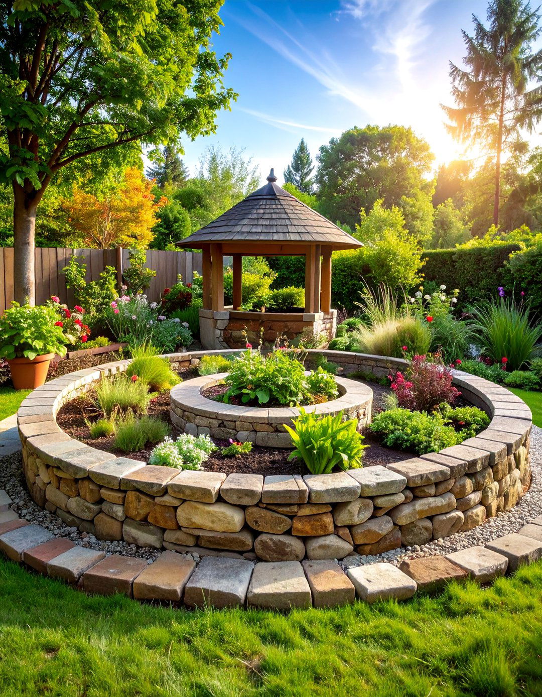 Circular Keyhole Raised Garden Bed - 25 Raised Garden Bed Ideas