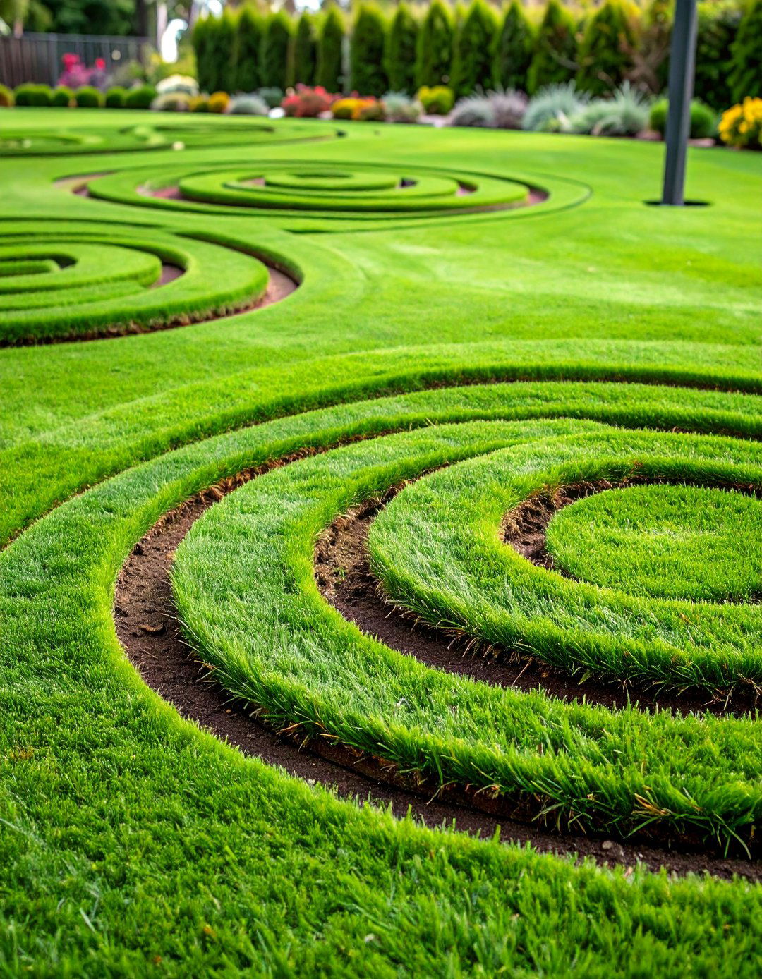 Circular and Curved Design Patterns - 25 Backyard Turf Ideas