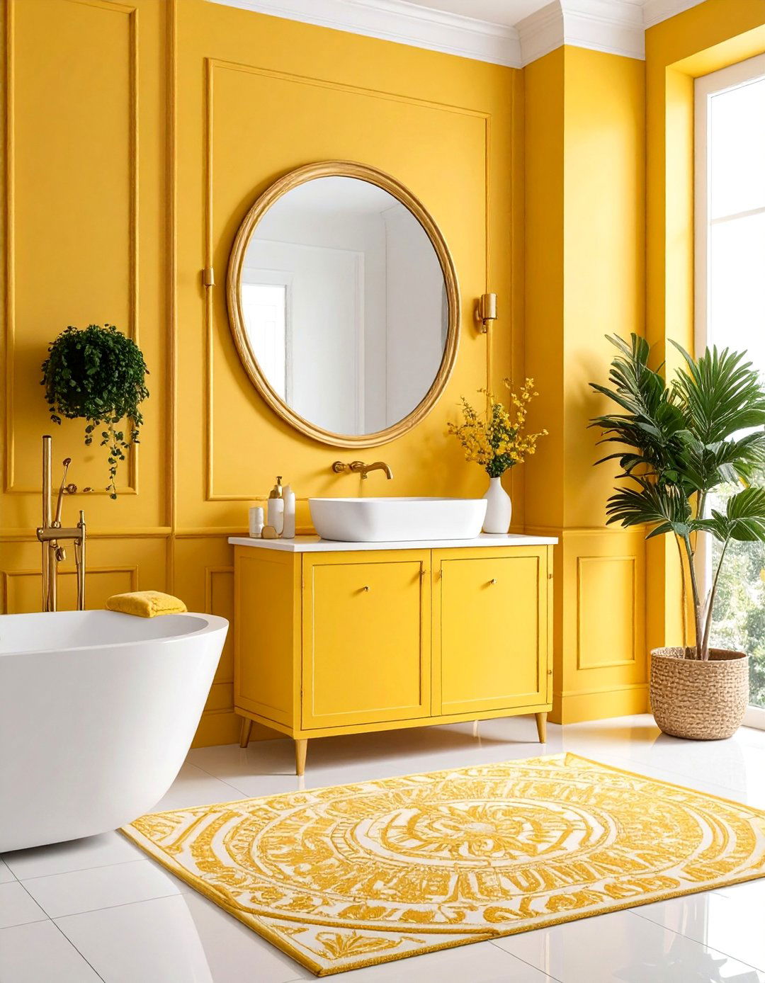 Citrine Yellow Powder Room Glamour - 25 Ways to Decorate With Jewel Tones