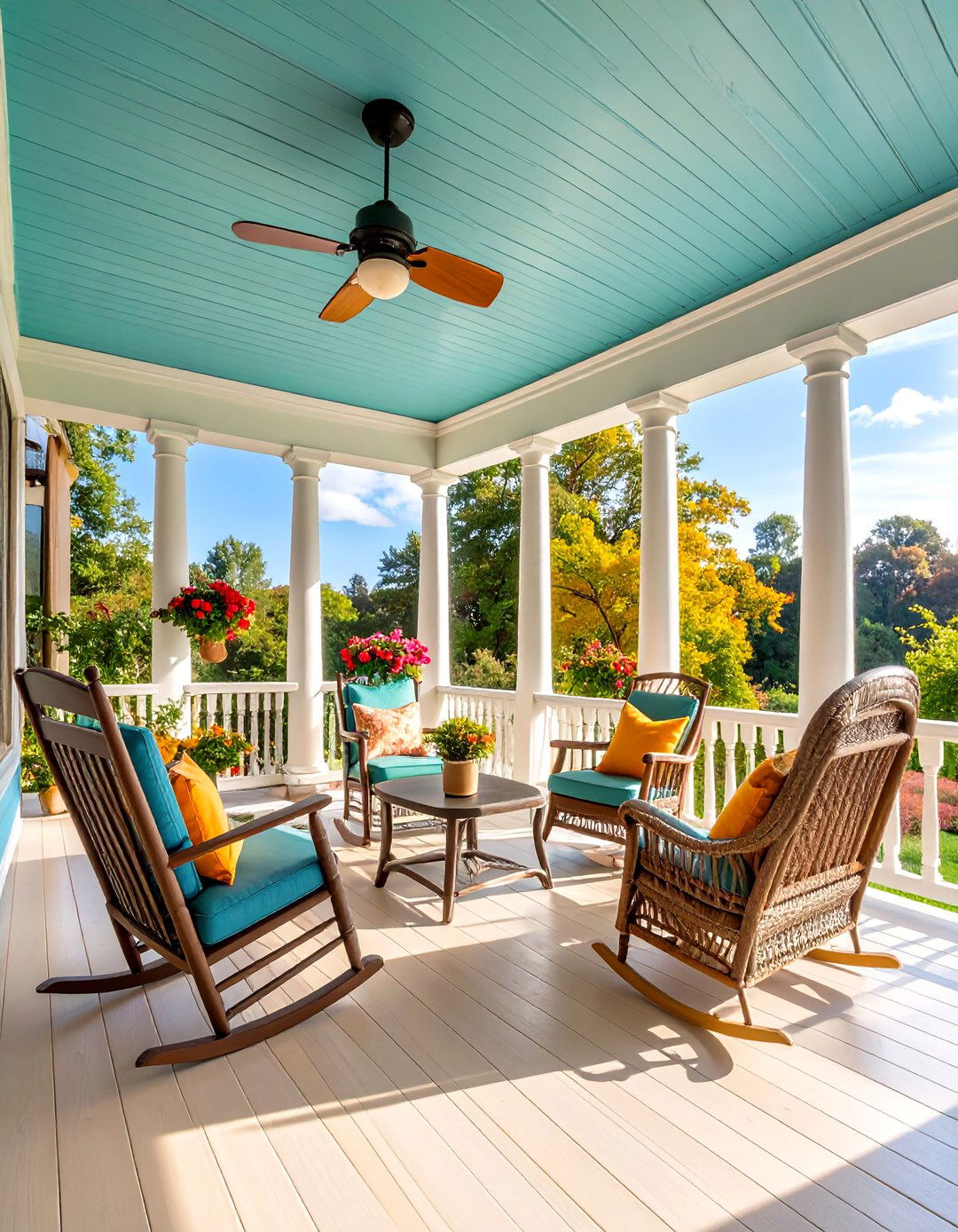 Classic American Porch Conversion with Traditional Details - 25 Sunroom and Deck Combo Ideas