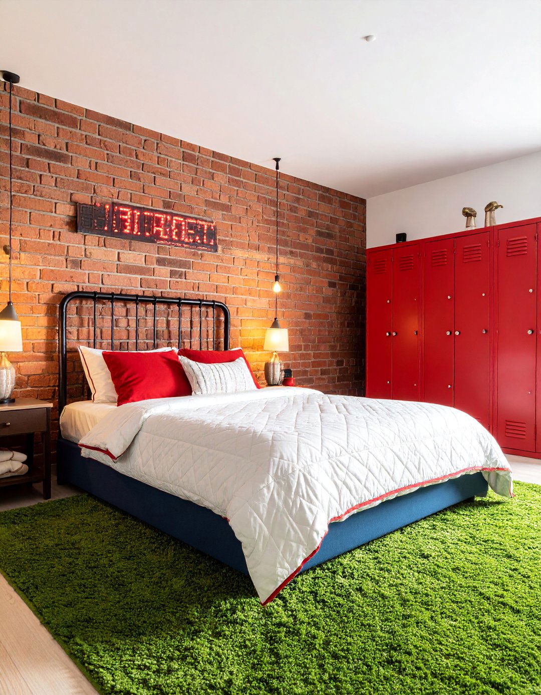 Classic Baseball Diamond with Red Team Colors - 25 Red Boy Room Ideas