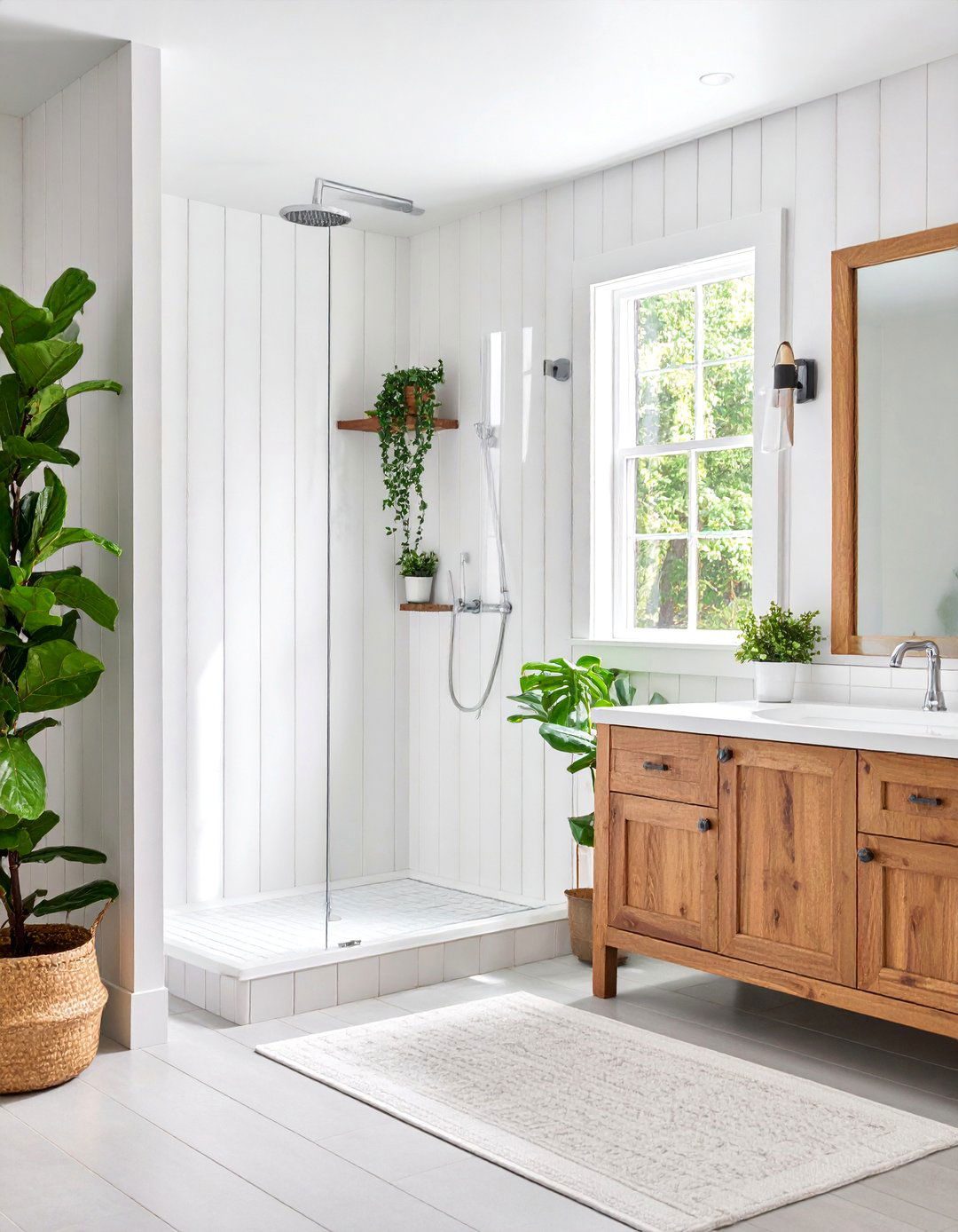 Classic Beadboard Shower Surround - 25 Shower Surround Ideas