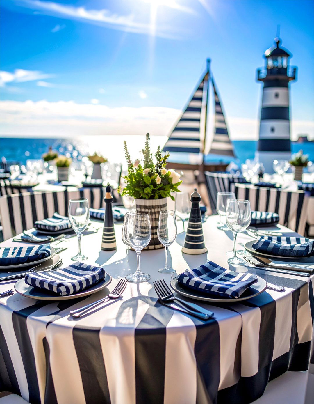 Classic Black and White Nautical Celebration - 25 Black and White Wedding Ideas