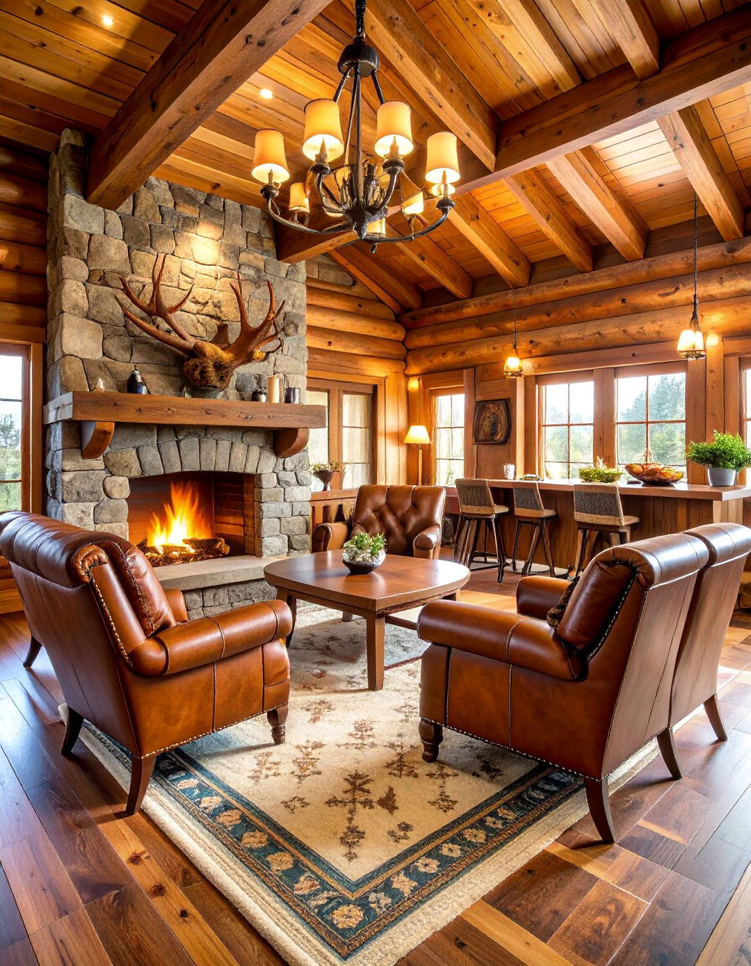 Classic Cabin Style Hunting Room Retreat - 25 Hunting Room Ideas