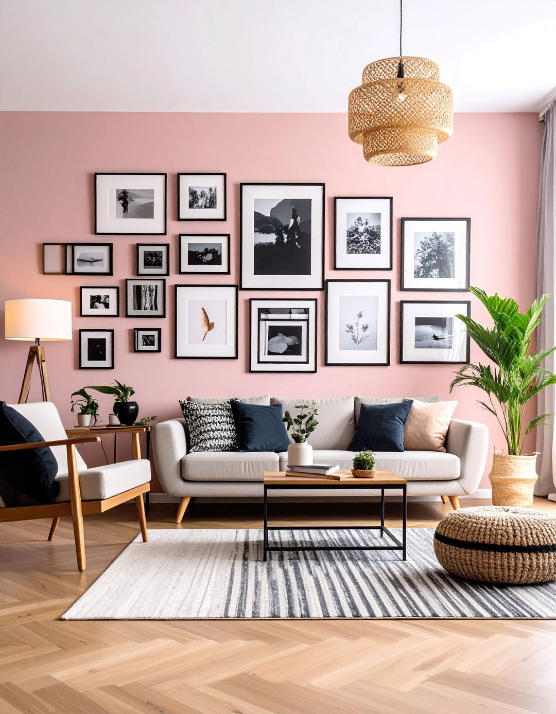 Classic Gallery Wall with Mixed Frame Sizes - 25 Photo Display Ideas
